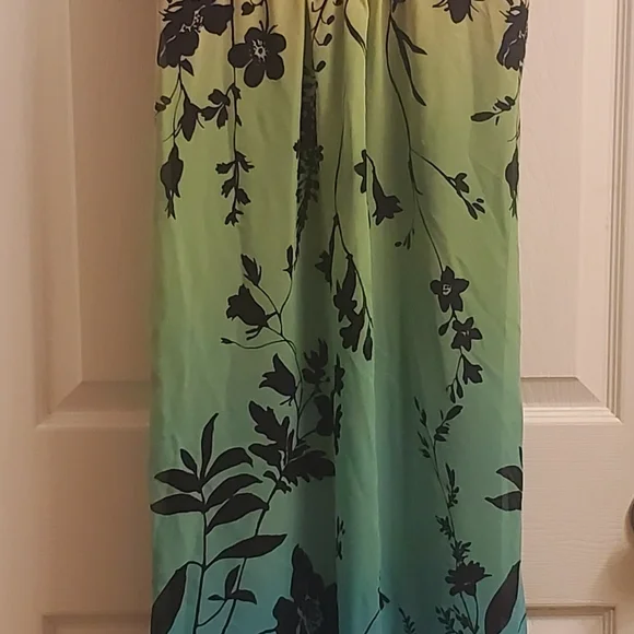 Scarlett Black Bodice Blue-Green Ombre Floral Maxi Dress - Picture 3 of 5
